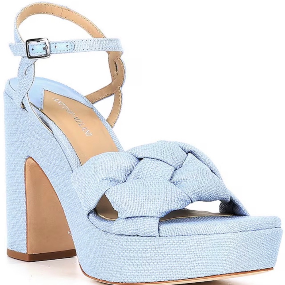Antonio Melani Mya Linen Braided Platform Sandals